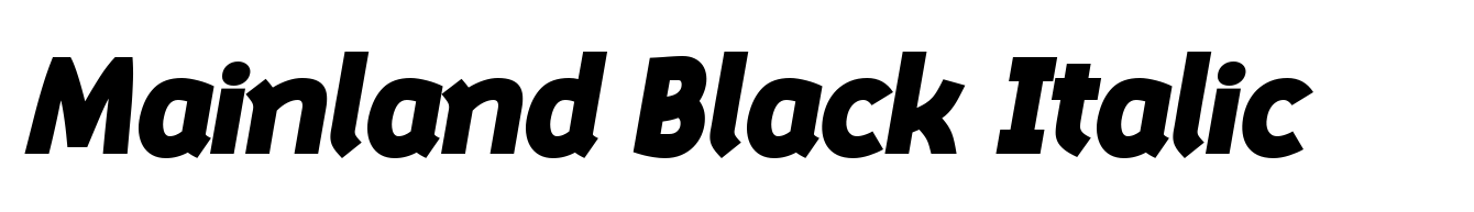 Mainland Black Italic